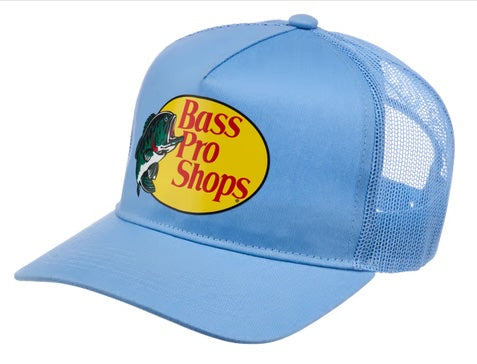 Bass Pro Shops mesh trucker cap light blue variant front