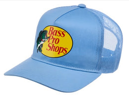 Bass Pro Shops mesh trucker cap light blue variant front