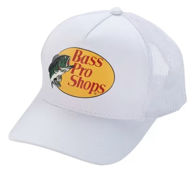Bass Pro Shops mesh trucker cap white variant front