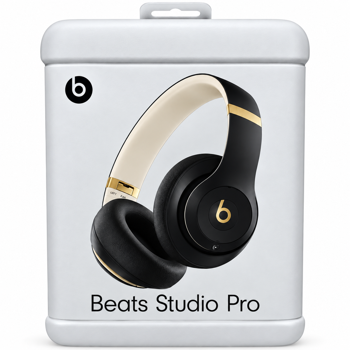 Beats Studio Pro Black and Gold sealed retail box front