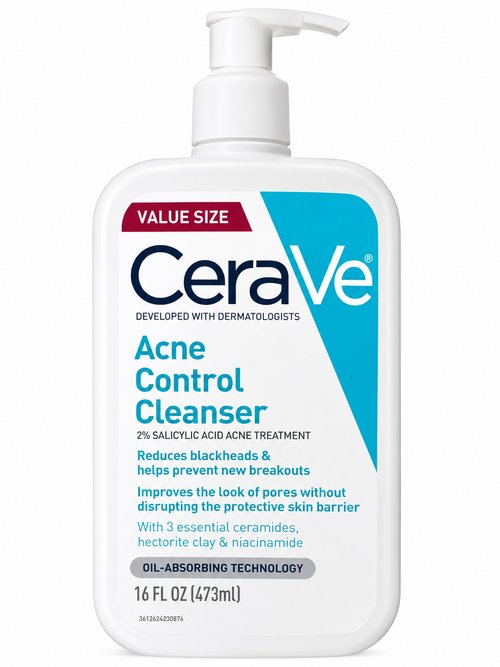 CeraVe Acne Control Cleanser 2% Salicylic Acid Value Size 16 fl oz front