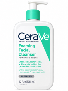 CeraVe Foaming Facial Cleanser 12 fl oz 355 ml front