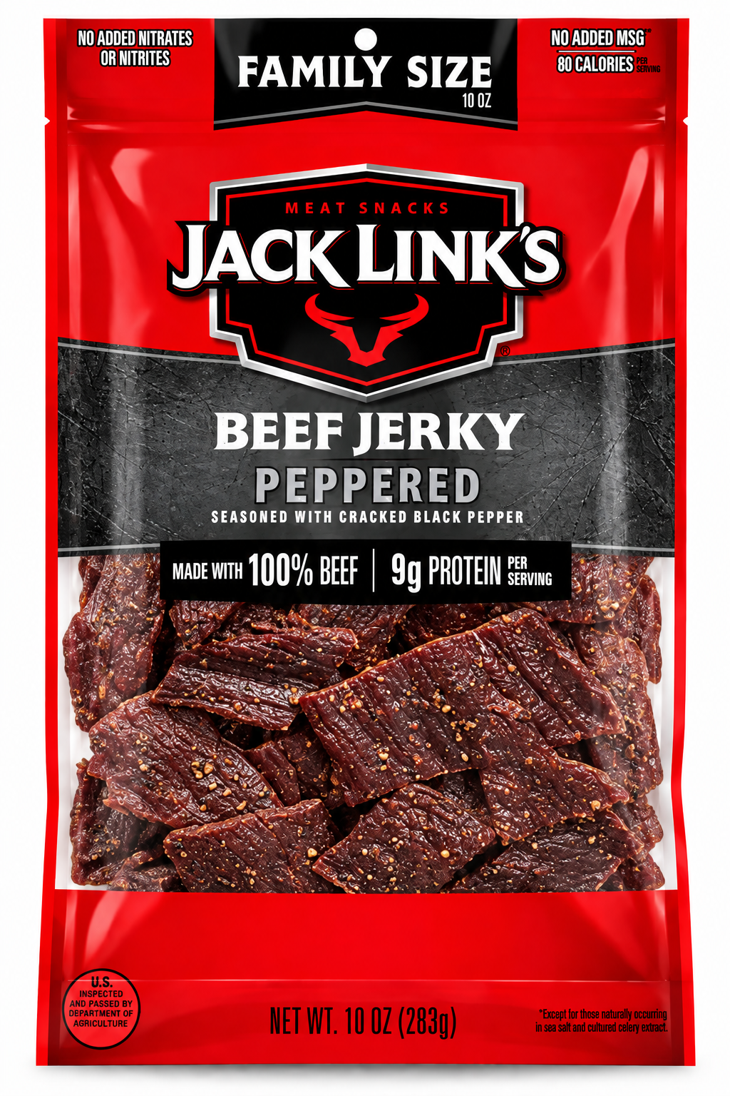 Jack Link's Beef Jerky Family Size 10 oz Peppered
