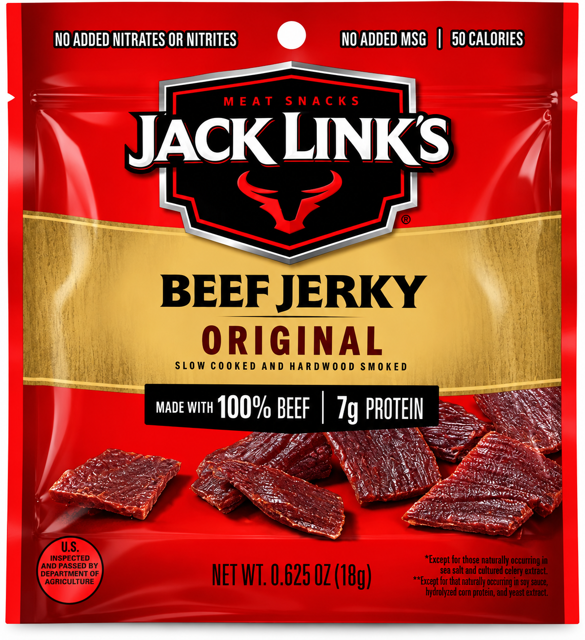 Jack Link's Original Beef Jerky 0.625 oz 18g snack size