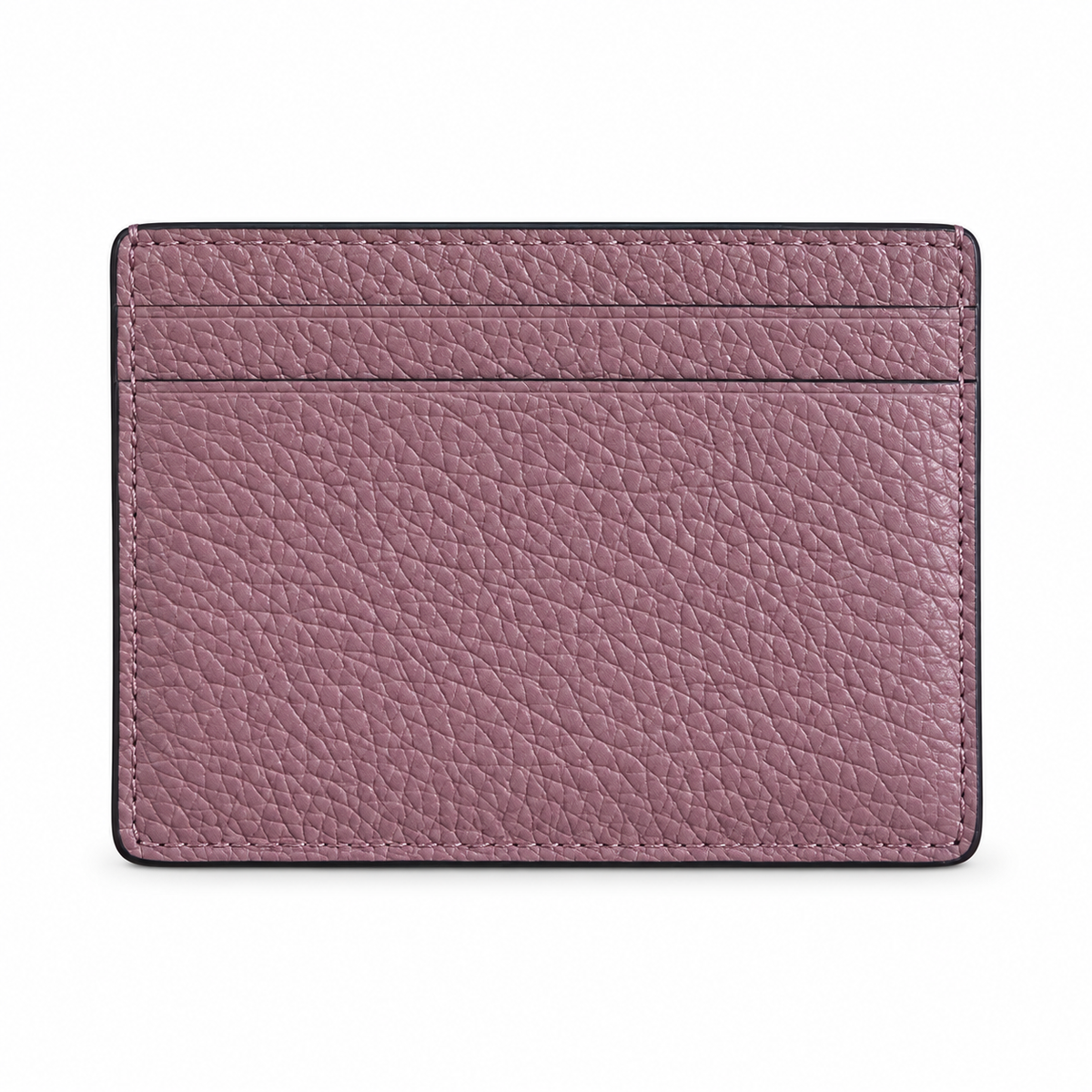 Kate Spade New York dusty mauve pebbled leather card holder back