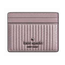 Kate Spade New York pink quilted card holder front