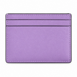 Kate Spade New York purple leather card holder back