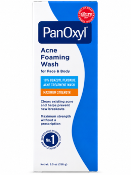 PanOxyl Acne Foaming Wash 10% Benzoyl Peroxide 5.5 oz front box