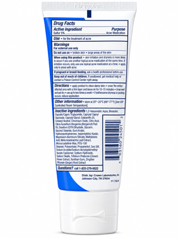 PanOxyl Pore Refining Acne Mask 5% Sulfur Drug Facts back