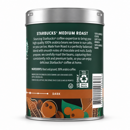 Starbucks Premium Instant Medium Roast coffee 3.17 oz back