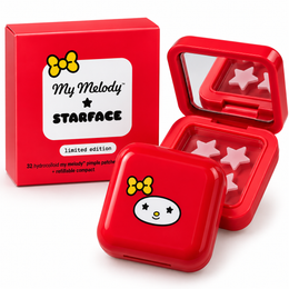 Starface x My Melody limited edition red refillable compact with hydrocolloid pimple patches