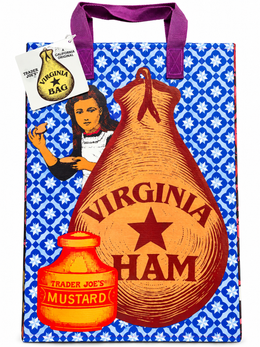 Trader Joe's Virginia reusable shopping bag Virginia Ham side